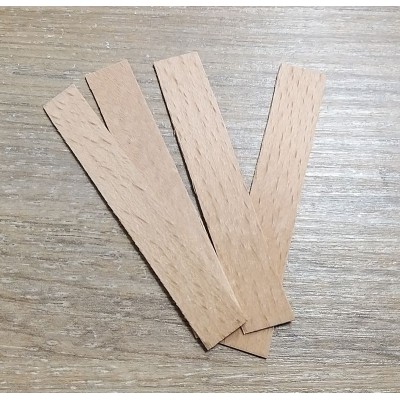 Фитиль деревянный светлый бук 8 см, ширина 10 мм (бук)