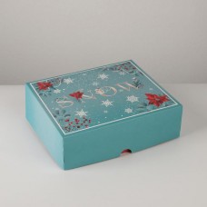 Коробка картонная с принтом SNOW 20х17 см