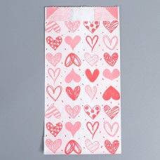 Пакет бумажный фасовочный, V-образное дно «With Love», 17 x 10 x 6.5 см