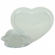 Пластиковая форма для бомбочек Сердце большое (2 половинки)