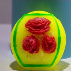 Силиконовая форма 3Д "Шар с Розами" для свечи