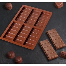 Силиконовая форма для шоколада «Плитка», 26×17×1,5 см, 6 ячеек